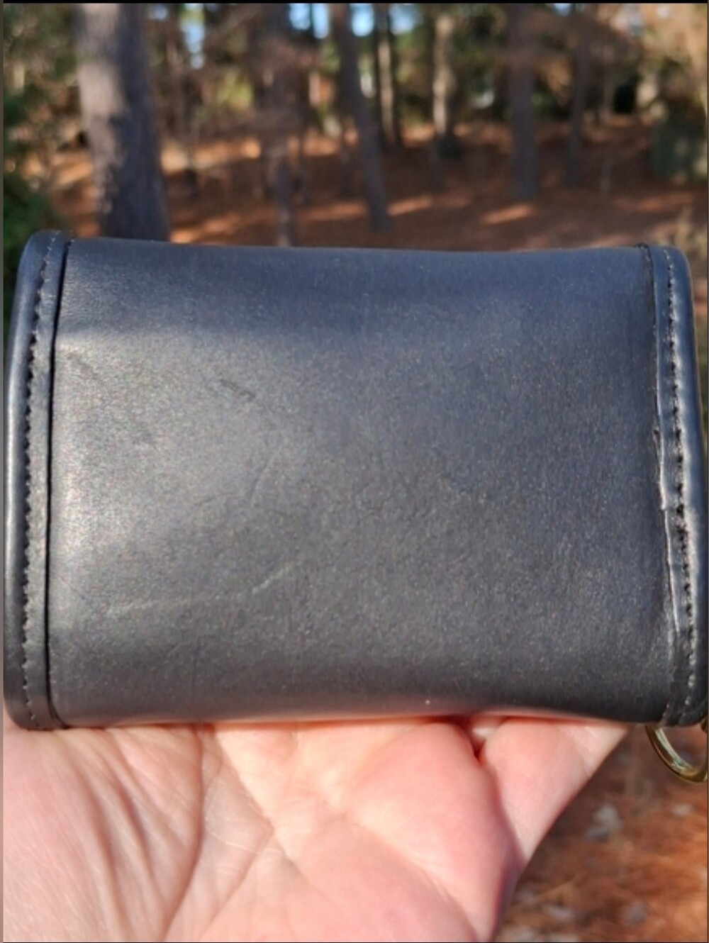 Rare New Vintage Coach Black Glove Tanned Leather Multi-Function Purse #7219 - Picture 5 of 13